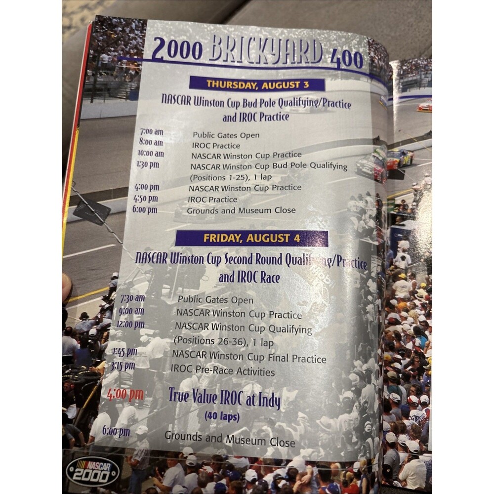 2000 Brickyard 400 NASCAR Official Race Program Racing Indianapolis Speedway